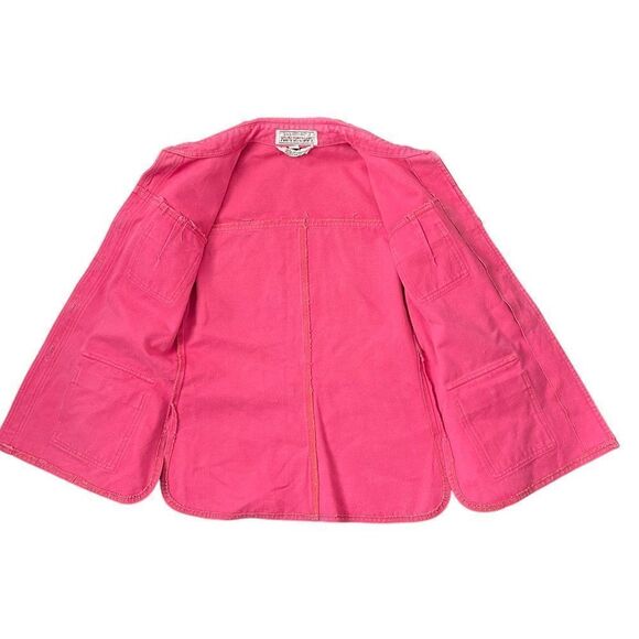 Rare 1970s Vintage Saks Fifth Avenue Young Dimensions Pink Denim Jacket Pant Set - Picture 5 of 16